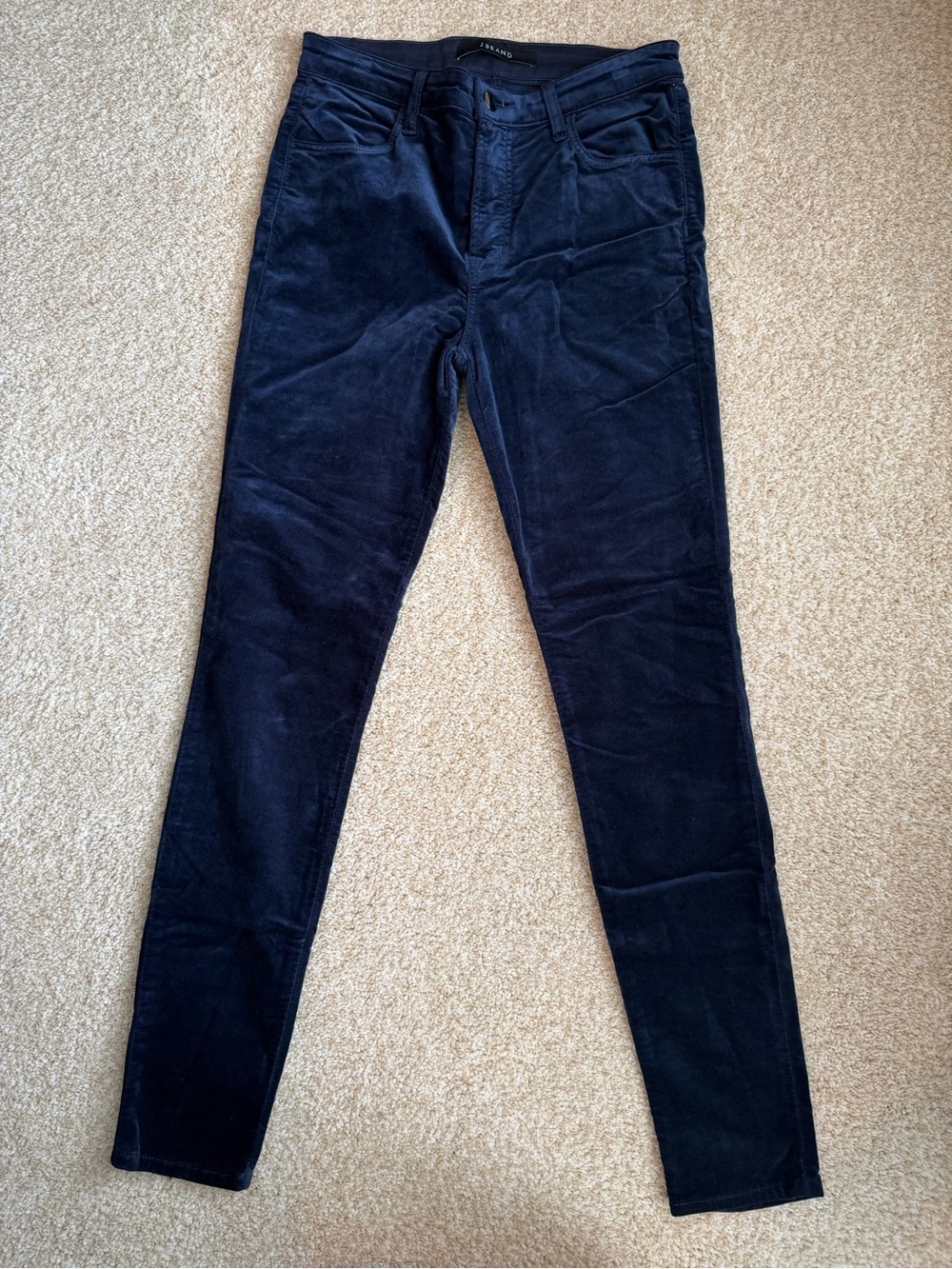 J Brand women’s Navy Velvet Tapered Pants